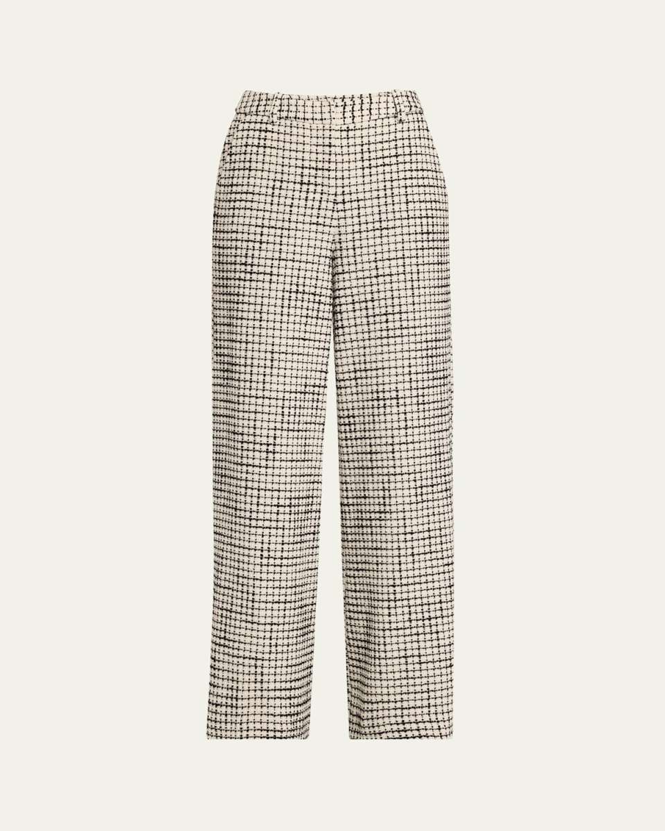 Pilar Tweed Wide-Leg Pants
